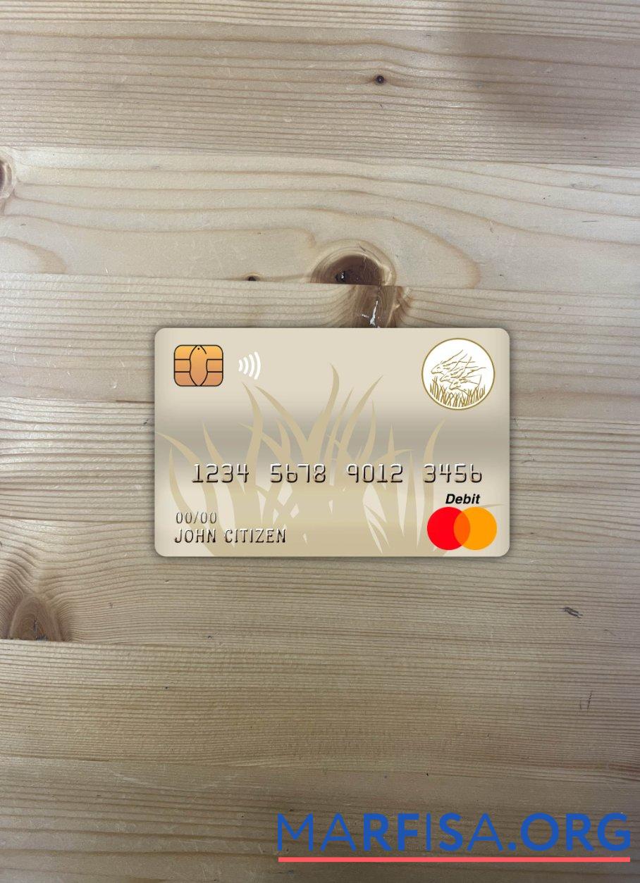 Downloadable Central African Republic Bank of Central African States (BEAC) bank mastercard photolook front template